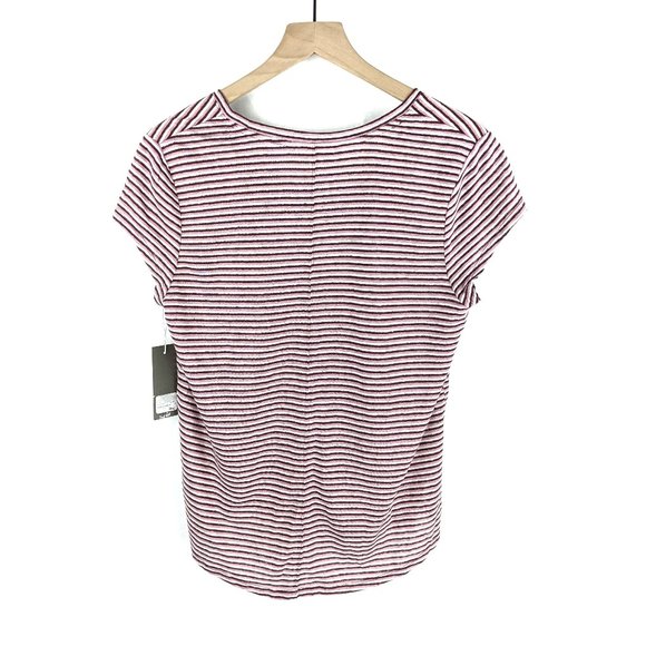 NWT Nordstrom Signature Striped Linen T-shirt Sz M - Picture 2 of 7